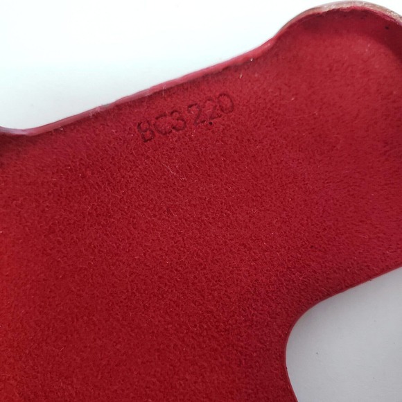 Louis Vuitton Iphone 11 Pro Cell Phone Card Case Leather Signature Red Damaged - Picture 3 of 8